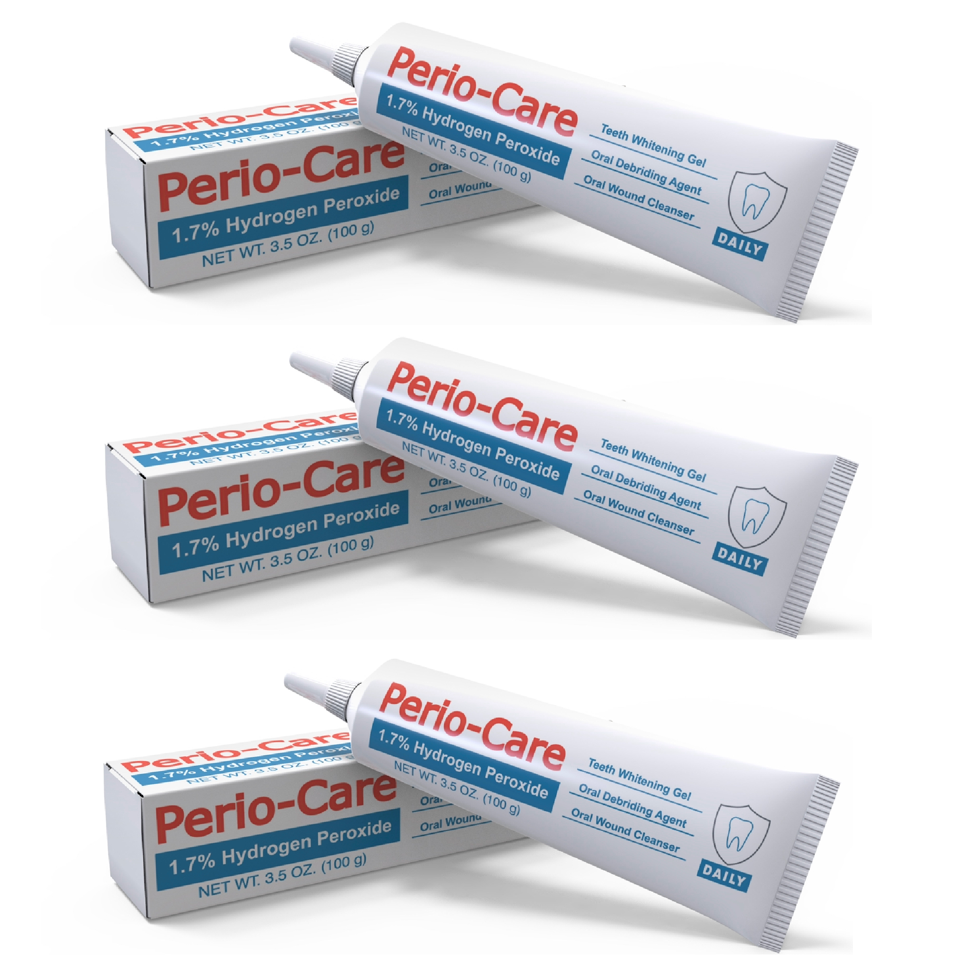 Perio. Gel for Trays (3 Tubes) - 1.7% Hydrogen Peroxide Gel